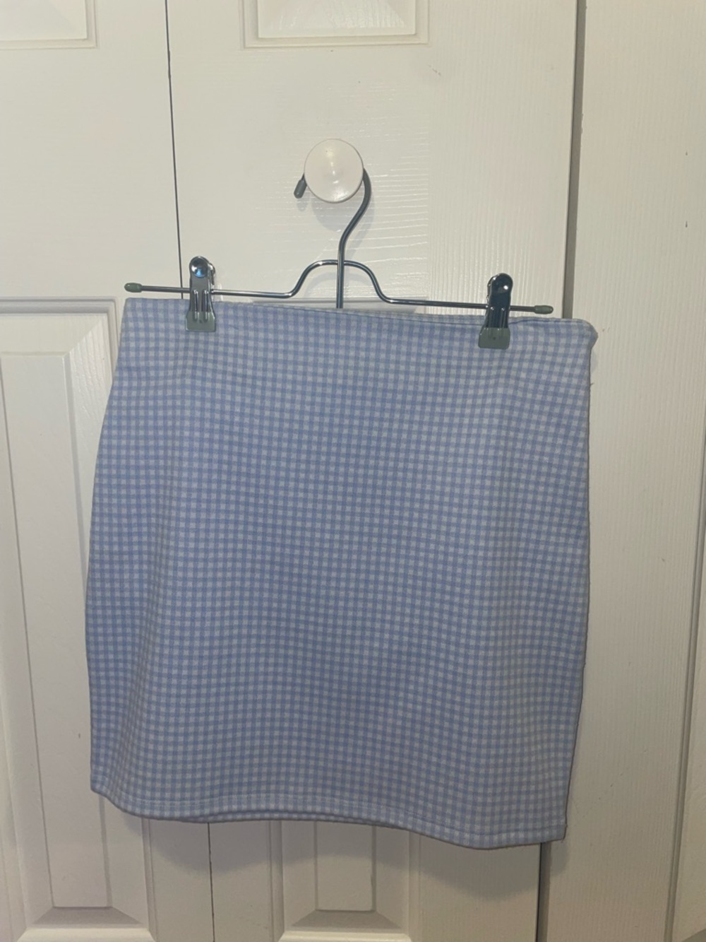 Forever 21 Light Blue Gingham Mini Skirt